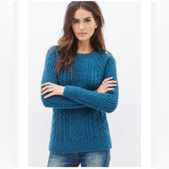 Forever 21 Contemporary Cable Knit Sweater - Picture 1 of 11
